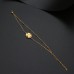 AABVOY Gold Plated Stainless Steel Clover Leaf Bracelet | Elegant Four-Leaf Clover Design | Adjustable Fit | Tarnish-Resistant | Lucky Charm